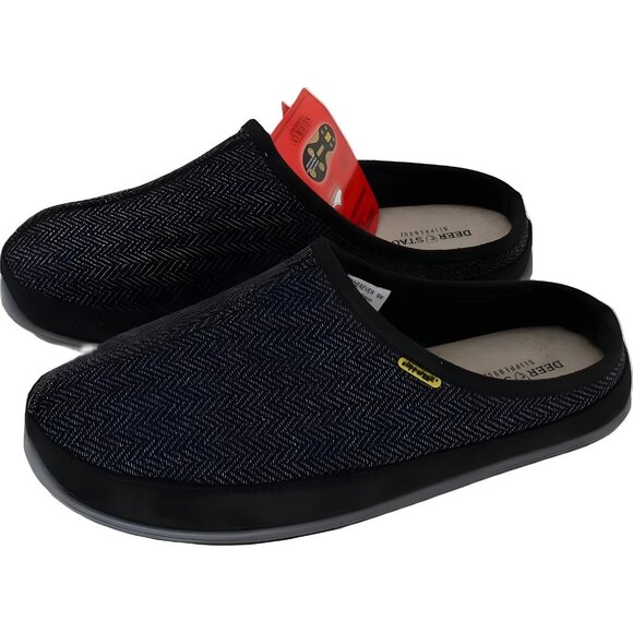 Deer Stags Mens Slip-On Indoor/Outdoor Sock Slippers Black 9W main image 4